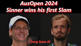 🎾 January 28 2024 Sinner wins AusOpen his first Slam  AI Song 306 crafted using Suno AI [upl. by Prader107]