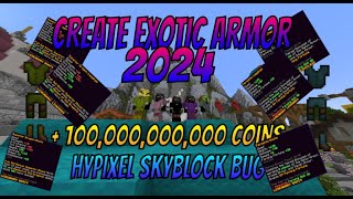 Create EXOTIC Armor 2024  Hypixel Skyblock Exploit [upl. by Doe]