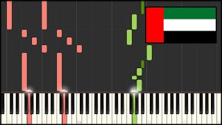 United Arab Emirates National Anthem  Ishy Bilady Piano Tutorial [upl. by Jer386]