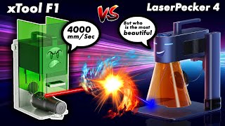 xTool F1 The Rocket 144Kmh VS Laserpecker 4 [upl. by Sutton468]