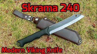 Skrama 240 Viking Knife Review Varusteleka Seax [upl. by Armillda]