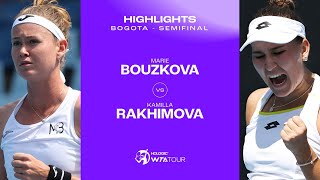 Marie Bouzkova vs Kamilla Rakhimova  2024 Bogota Semifinal  WTA Match Highlights [upl. by Cesar]