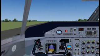 FS2004 QantasLink DeHavilland Dash 8200 SYD  LDH [upl. by Francesca758]