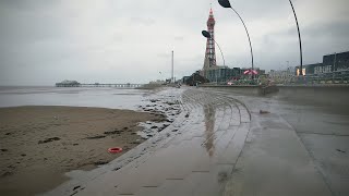 Storm Bert Blows over Blackpool ☔️💦💨 [upl. by Ainitsirc]