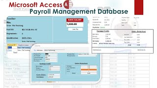 How to create Employee salary  Payroll management database in Microsoft Access  Payslip module [upl. by Ayra382]