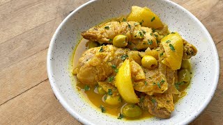 Poulet au citron confit et aux olives façon tajine [upl. by Yroggerg]