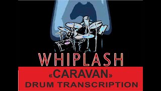 Whiplash  Caravan  Drum Transcription  Drum Sheet Music PDF [upl. by Lleon152]