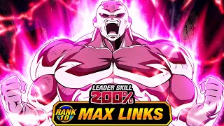 MASSIVE EZA LEVEL 10 LINKS 100 EZA LR TEQ FULL POWER JIREN DBZ Dokkan Battle [upl. by Lyudmila405]