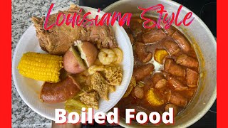 Louisiana Style Boiled Turkey Necks Neck Bones Honeycomb Tripe Shrimp Corn Sausage amp Potatoes [upl. by Seel]