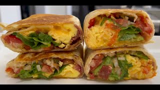 ENG SUB 超级美味的墨西哥卷饼 Egg tortilla wrap recipe  Easy and delicious [upl. by Ohara]