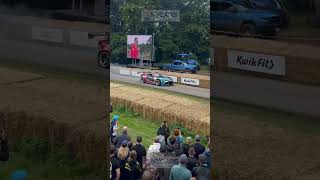 Kalle Rovanperä drifting his GR Supra drift car up the hill at Goodwood Festival of Speed [upl. by Meingolda689]