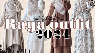 SHOPEE HAUL RAYA OUTFIT 2024  Muslimah melayu vibes [upl. by Annoj]