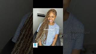 Faux Locs Hairstyles for black women hairstyles locs braids dreadlocks shorts viralvideo [upl. by Winn48]