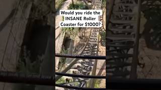 WOULD YOU RIDE THIS CRAZY ROLLER COASTER  POV saw viralvideo pov rollercoaster crazy shorts [upl. by Rehsa]