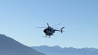 Alpine Helicopters MD500E Landing Back At Base Wanaka Airport [upl. by Arraic]