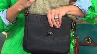 Isaac Mizrahi Live Bridgehampton Leather Crossbody with Amy Stran [upl. by Ernestine]