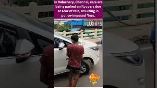 CARS PARKED ON FLYOVER IN CHENNAI [upl. by Hpsoj]