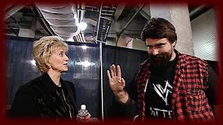 Linda McMahon gets questioned by Commissioner Mick Foley RAW IS WAR Oct 09 2000 [upl. by Tebzil]