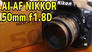 AI AF Nikkor 50mm f18Dが来た！！これは軽いぞ！！ [upl. by Aehsila535]