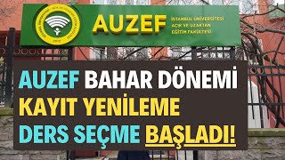 İstanbul Aöf AUZEF 2023 Bahar Dönemi Kayıt Yenileme Başladı AUZEF Kayıt Yenileme Nasıl Yapılır [upl. by Alekim]