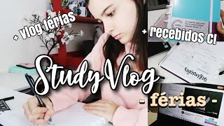 StudyVlog de FÉRIAS  Vlog de férias recebidos do Caderno Inteligente  Ana’s Studies [upl. by Legir403]