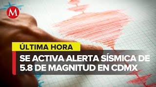 Se registra sismo de magnitud 58 en la Ciudad de México [upl. by Tressia875]