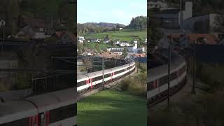 SBB InterCity  Re460 to Basel passing the Fricktal 🇨🇭 train swissrailway [upl. by Eerehs]