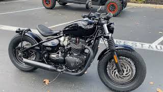 Contra Costa PowersportsUsed 2019 Triumph Bonneville Bobber 1200cc wABS retro sport motorcycle [upl. by Aicilehp]