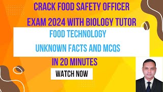 FOOD TECHNOLOGY MCQS   FOOD SAFETY OFFICER 2024  fso foodsafetyofficer foodsafety fso2024 [upl. by Conney]