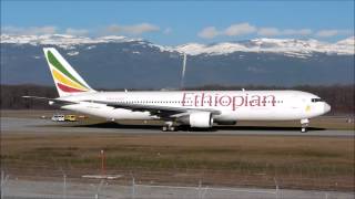 HD The hijacked Ethiopian 767 takes off at GenevaGVALSGG [upl. by Nolrev]