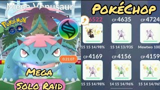 Mega Venusaur Solo Raid  Pokémon Go [upl. by Klara]