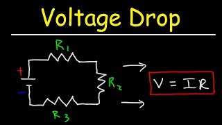 How To Calculate The Voltage Drop Across a Resistor  Electronics [upl. by Nhaj]