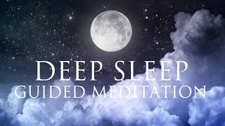 Deep Sleep Guided Meditation ➤ Relaxation Music  Delta Binaural Beat  Dissolve Overthinking [upl. by Kelda]