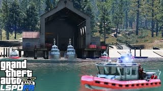 LSPDFR USCG Coastal Callouts  New Paleto Bay Coast Guard Boat Station  Speeding Boat Pursuit [upl. by Dnaleel]