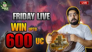 Friday Live Win UPTO 600 UC  Custom Rooms  PK PABLO GAMING  PUBGM [upl. by Rehteh]