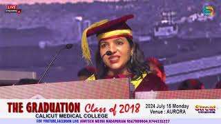 Felicitation speech Convocation MBBS batch 2019 Dr Rebecca James [upl. by Nothsa698]