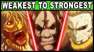 All Jaw Titans RANKED from Weakest to Strongest Attack on Titan  Shingeki no Kyojin [upl. by Osher]