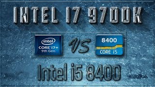 Intel i7 9700K vs i5 8400 Benchmarks  Test Review  Comparison  Gaming  10 Tests [upl. by Dode]