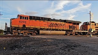 BNSF 6269 Coal Train At Sunset in Amarillo Texas 2x2 [upl. by Searle]