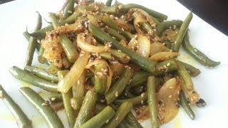 Masala Green Beans Recipe  Healthy Indian Food [upl. by Hasila143]