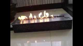 Bio burner BL66 remote controlled ignition of an electronic bioethanol burner AFIRE [upl. by Irollam]