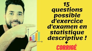 Statistiques descriptives cours complet et Questions dexamen corrigés [upl. by Nibbor]