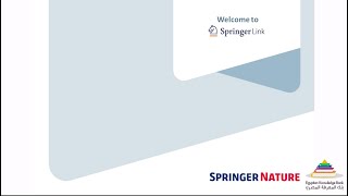 Springer Link Tutorial from Springer Nature  Egyptian Knowledge Bank [upl. by Ramos]