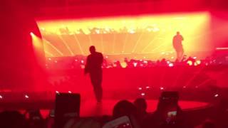 Travis Scott FALLS Through Stage At Drakes Concert [upl. by Eclud]