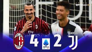 Milan 4 x 2 Juventus Ibrahimovic x C Ronaldo ● Serie A 1920 Extended Goals amp Highlights ᴴᴰ [upl. by Misaq368]