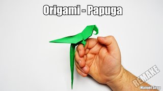 Origami  Papuga REMAKE [upl. by Nnalorac]