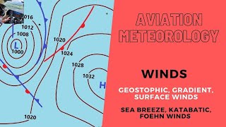 CPLATPL Aviation Meteorology  WINDS  Isobars  Geostrophic  Gradient  Foehn winds  Sea breeze [upl. by Ahsirat]