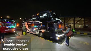 Unicorn Indorent Review Jakarta PulogebangYogyakarta  Volvo Double Decker Intercity Bus Indonesia [upl. by Helfant450]