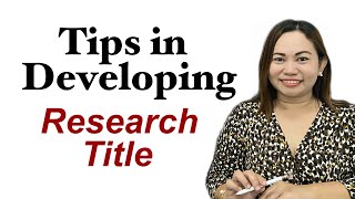 TIPS IN DEVELOPING RESEARCH TITLE How to START Writing Research Proposal Research 1 Part 1 [upl. by Neelie452]