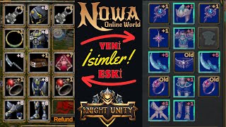 Nowa Online World MOBILE Eski ve Yeni İtem isimleri [upl. by Niotna]